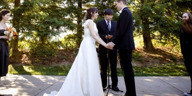 Mike Park officiates a wedding